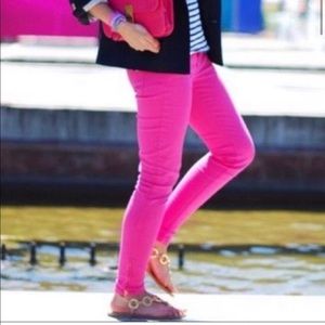 LAST CHANCE J Crew Pink Toothpick Jeans Zipper Ankle
